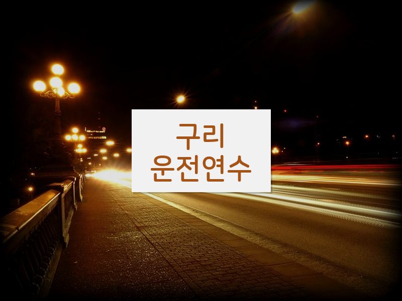 구리운전연수 후기