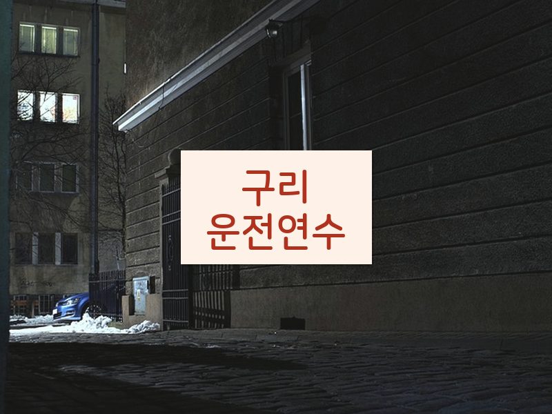 구리운전연수 후기