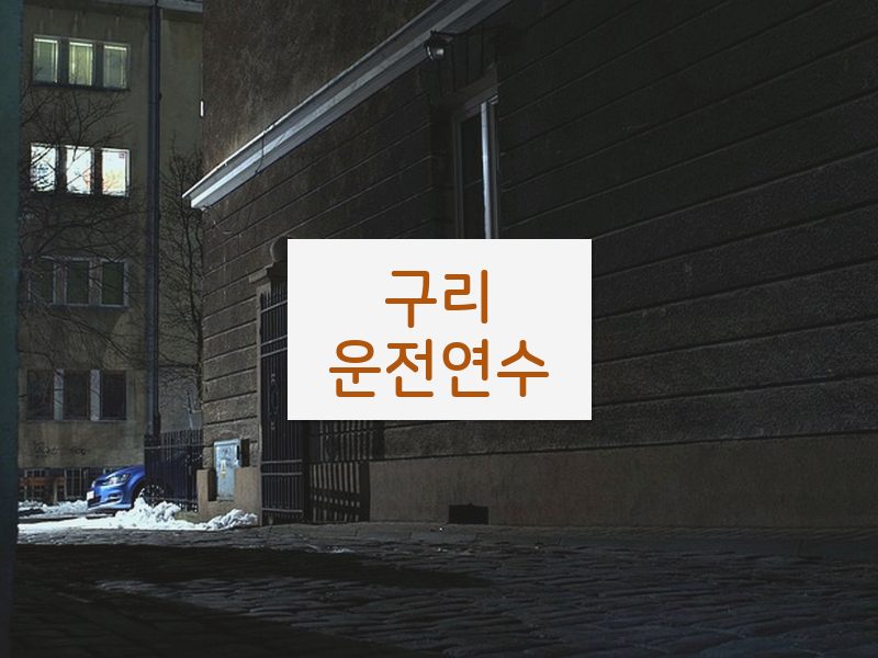 구리운전연수 후기